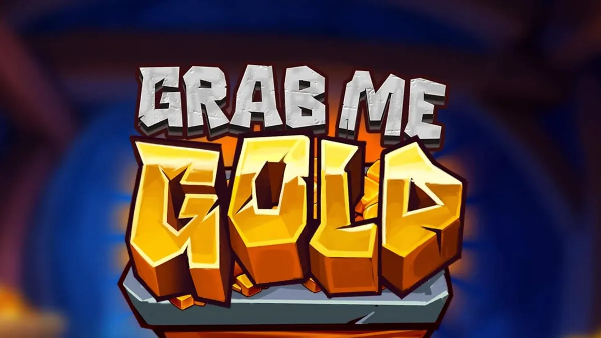 Tampilan visual slot Grab Me Gold dengan tema tambang emas yang mendalam