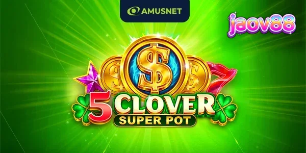 Tampilan visual slot Clover Super Pot dengan simbol keberuntungan dan elemen jackpot.